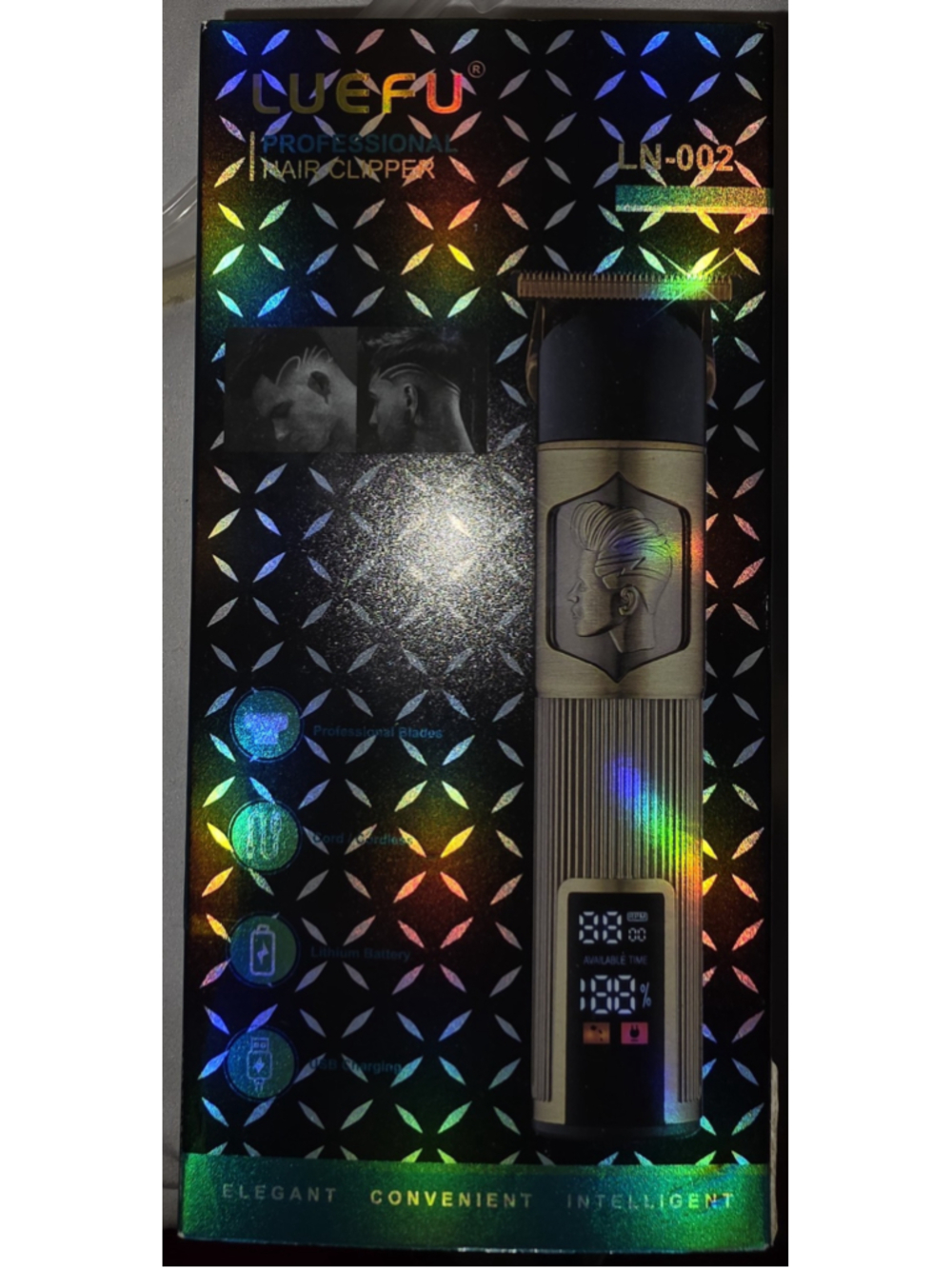 Men's Luefu Professional Hair Clipper Grooming Tool One Size Gold Black